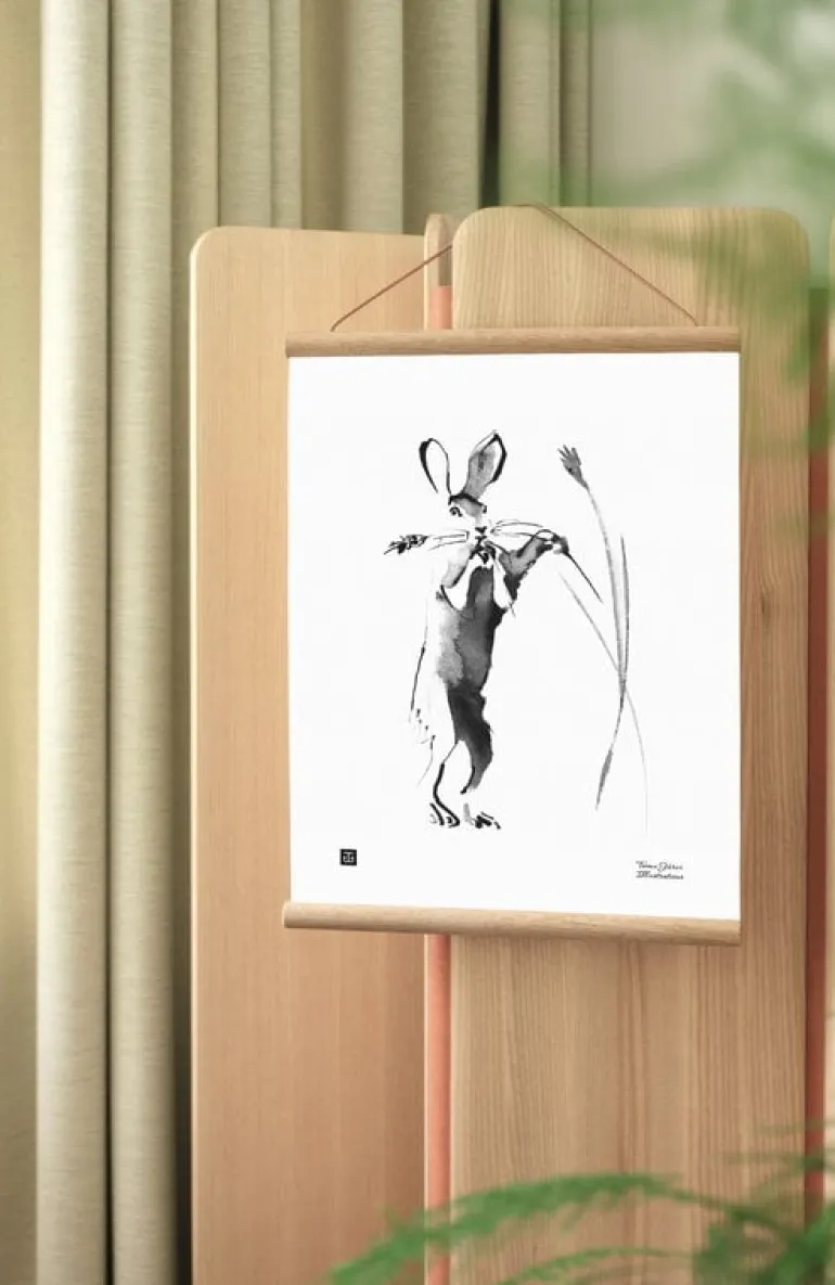 Teemu Järvi Illustrations Hare i skördetid affisch, 30 x 40 cm
