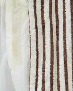 Tekla Morgonrock med huva, kodiakbruna ränder