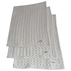 The Organic Company Big Waffle minihandduk, 3 st., naturvit