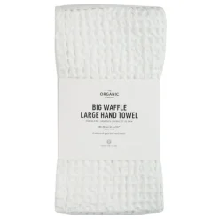 The Organic Company Big Waffle handduk, 50 x 130 cm, naturvit
