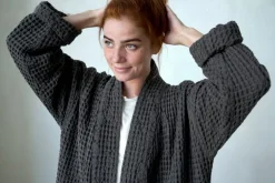 The Organic Company Big Waffle morgonrock, mörkgrå