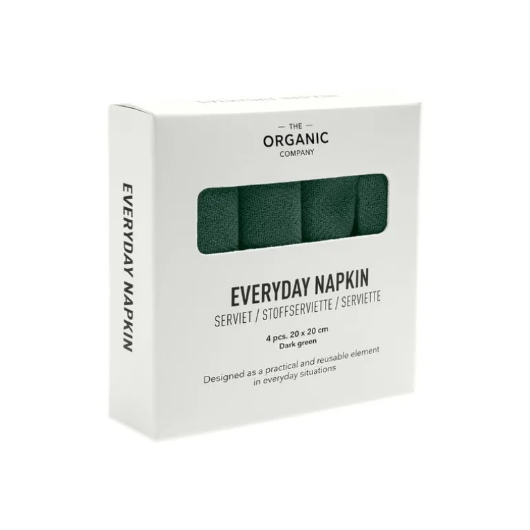 The Organic Company Everyday servett, 4-pack, dark green