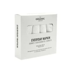 The Organic Company Everyday servett, 4-pack, natural white