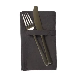 The Organic Company Middagsservetter, 4 st, mörkgrå