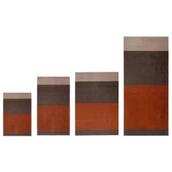 Tica Copenhagen Stripes horisontell matta, 90 x 130 cm, brun - terrakotta