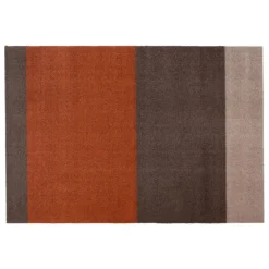Tica Copenhagen Stripes horisontell golvmatta, 60 x 90 cm, brun - terrakotta