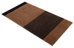 Tica Copenhagen Stripes Horizontal matta, 67 x 120 cm, konjak - mörkbrun - svart