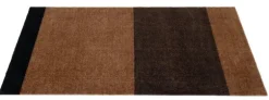 Tica Copenhagen Stripes Horizontal matta, 67 x 120 cm, konjak - mörkbrun - svart