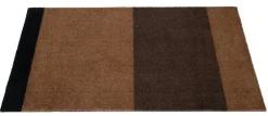 Tica Copenhagen Stripes Horizontal matta, 60 x 90 cm, konjak - mörkbrun - svart