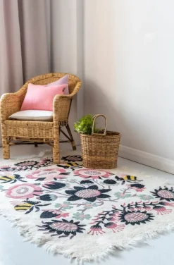 Tikau Bombroo matta, 125 x 185 cm, ljusrosa