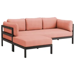 TIPTOE Easy fotpall, grafit svart - vintage rosa