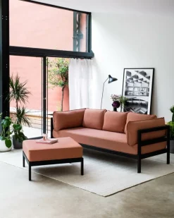 TIPTOE Easy fotpall, grafit svart - vintage rosa