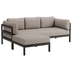 TIPTOE Easy fotpall, grafit svart - sand beige