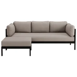 TIPTOE Easy fotpall, grafit svart - sand beige