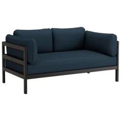 TIPTOE Easy 2-sits soffa, grafit svart - midnattsblå