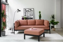 TIPTOE Easy 3-sits soffa, grafit svart - vintage rosa