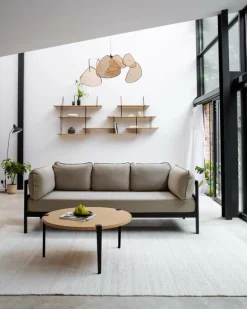 TIPTOE Easy 3-sits soffa, grafit svart - sand beige