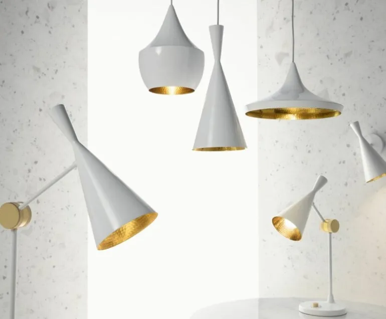 Tom Dixon Beat Fat LED-pendel, vit