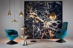 Tom Dixon Beat Stout LED-pendel, borstad mässing