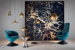 Tom Dixon Beat Stout LED-pendel, borstad mässing