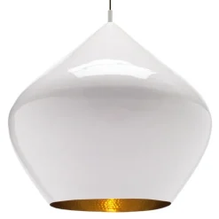 Tom Dixon Beat Stout LED-pendel, vit