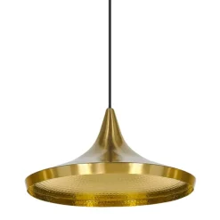 Tom Dixon Beat Wide LED-pendel, borstad mässing