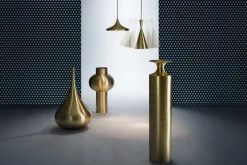 Tom Dixon Beat Wide LED-pendel, borstad mässing