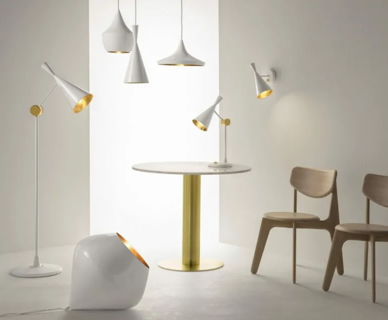 Tom Dixon Beat Wide LED-pendel, vit