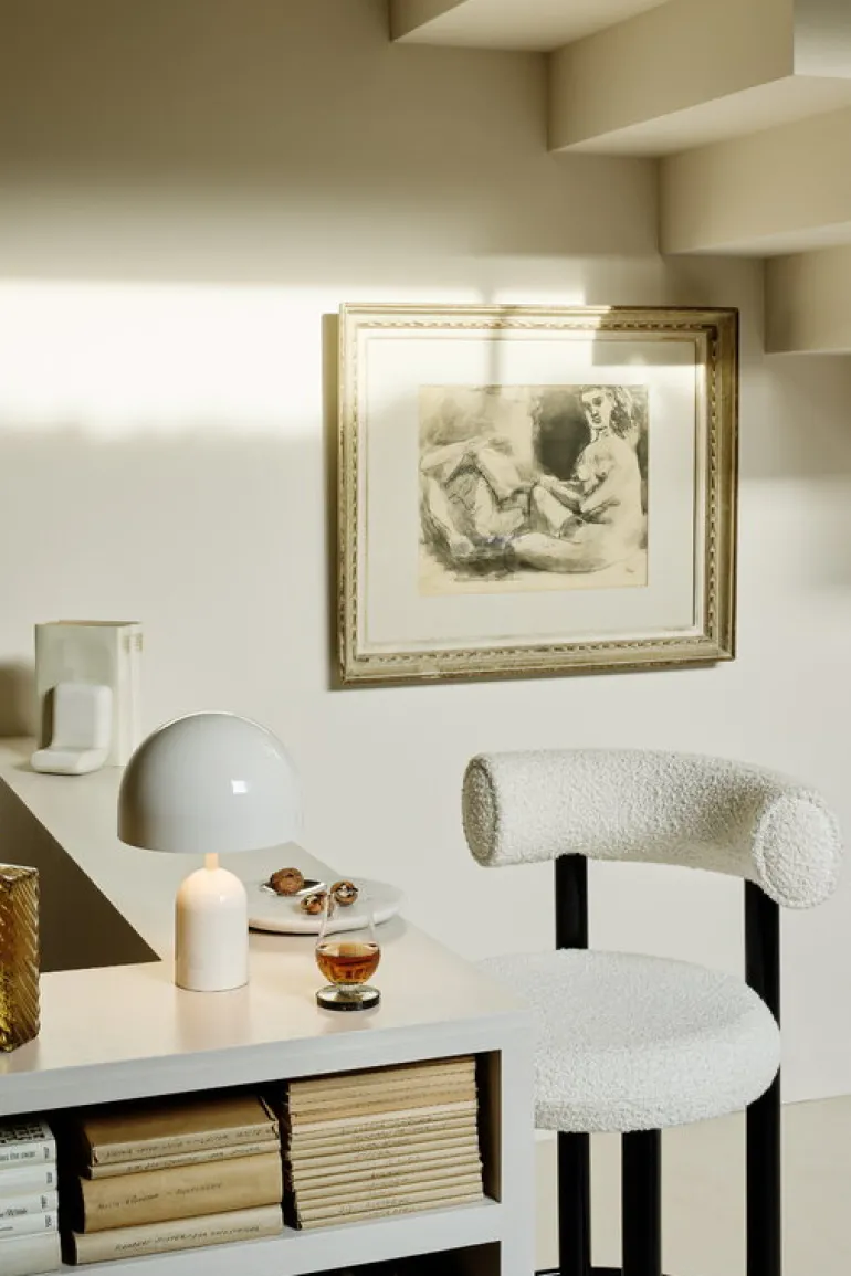 Tom Dixon Bell bärbar LED-bordslampa, vit