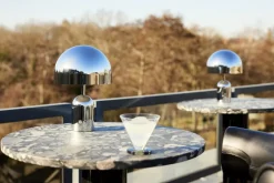 Tom Dixon Bell bärbar LED-bordslampa, silver