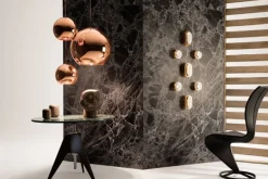 Tom Dixon Koppar LED-pendel, rund, 25 cm