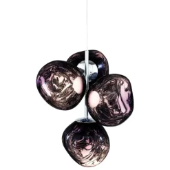 Tom Dixon Melt Chandelier Mini pendellampa, LED, rök