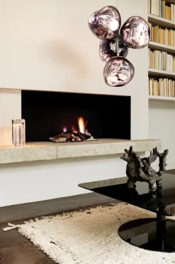 Tom Dixon Melt Chandelier Mini pendellampa, LED, rök