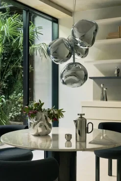 Tom Dixon Melt Chandelier Mini pendellampa, LED, silver