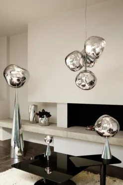Tom Dixon Melt Chandelier Mini pendellampa, LED, silver