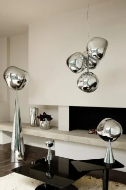 Tom Dixon Melt Chandelier Mini pendellampa, LED, silver