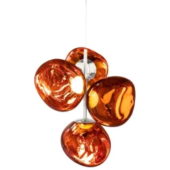 Tom Dixon Melt Chandelier Mini pendellampa, LED, koppar