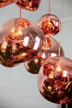 Tom Dixon Melt LED-pendel, koppar