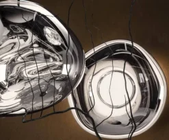 Tom Dixon Melt Surface LED vägglampa, krom