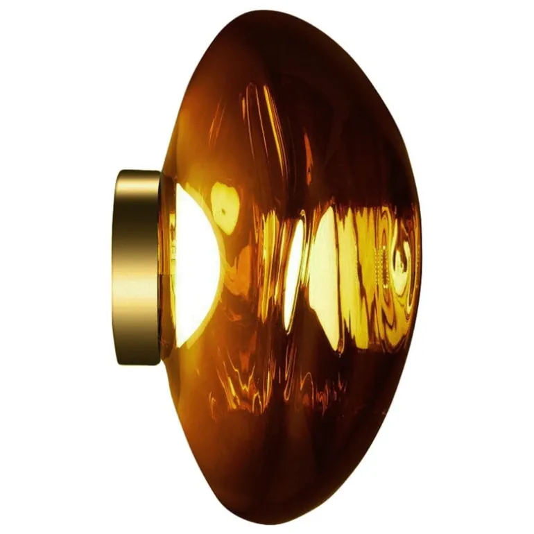 Tom Dixon Melt Surface LED vägglampa, guld