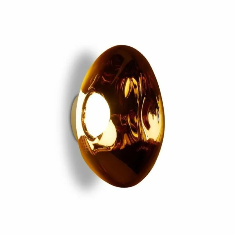 Tom Dixon Melt Surface LED vägglampa, guld