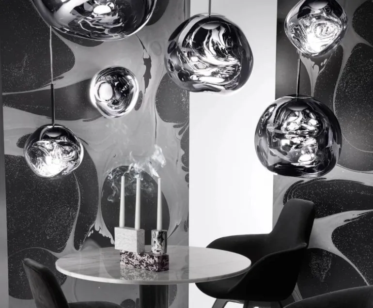 Tom Dixon Melt Surface Mini LED vägglampa, krom