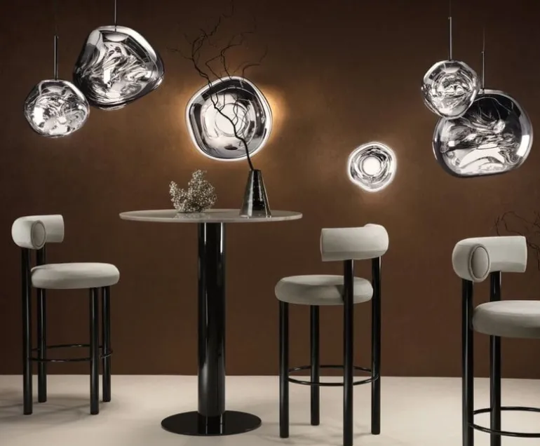 Tom Dixon Melt Surface Mini LED vägglampa, krom