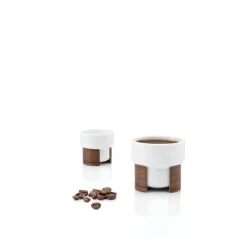 Tonfisk Design Warm espressokopp 0,8 dl, 2-pack, valnöt