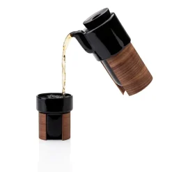 Tonfisk Design Warm kopp 2,4 dl, set om 2, svart - valnöt
