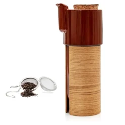 Tonfisk Design Warm tekanna 1,1 L, brun - ek, korklock