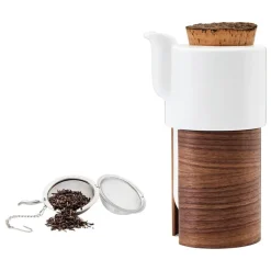 Tonfisk Design Warm tekanna med korklock, 6 dl, valnöt