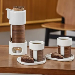 Tonfisk Design Warm tekanna med korklock, 6 dl, valnöt