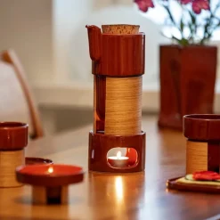 Tonfisk Design Warm tekanna värmare, brun