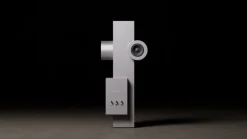 Transparent Brutalist Sculpture högtalare, metall